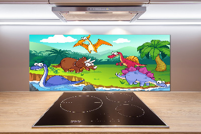 Panel de pared de cocina Dinosaurios