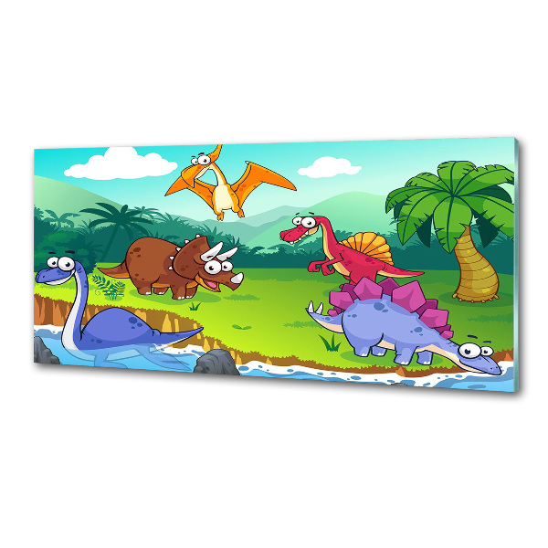 Panel de pared de cocina Dinosaurios