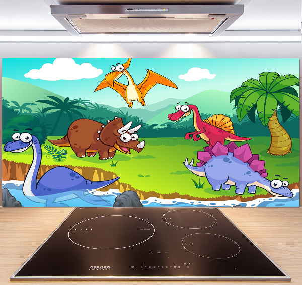 Panel de pared de cocina Dinosaurios