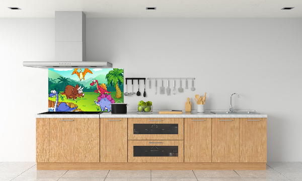 Panel de pared de cocina Dinosaurios