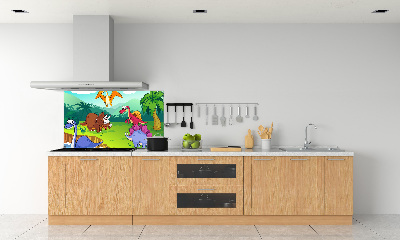 Panel de pared de cocina Dinosaurios