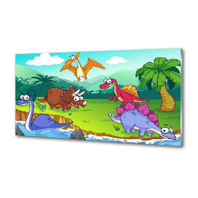 Panel de pared de cocina Dinosaurios