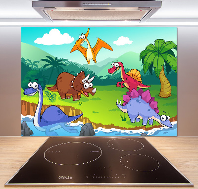 Panel de pared de cocina Dinosaurios