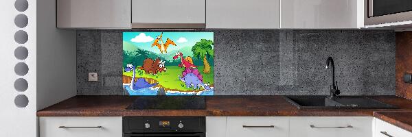 Panel de pared de cocina Dinosaurios