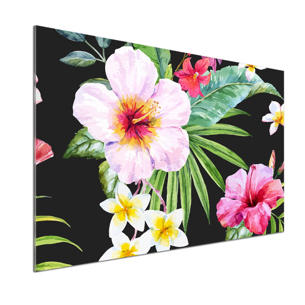 Panel de pared de cocina flores hawaianas