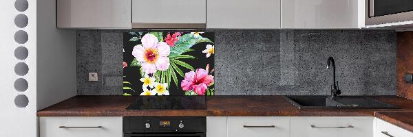 Panel de pared de cocina flores hawaianas