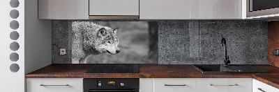 Panel de pared de cocina Lobo gris