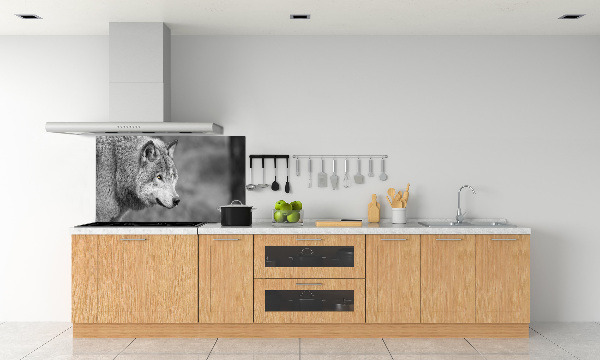 Panel de pared de cocina Lobo gris