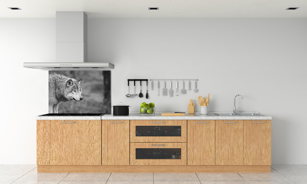 Panel de pared de cocina Lobo gris