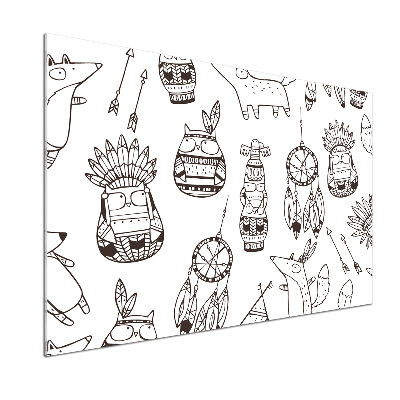 Panel antisalpicaduras búhos indios