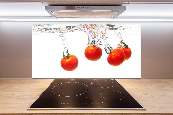Panel de pared de cocina Tomates bajo el agua