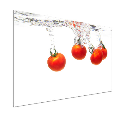 Panel de pared de cocina Tomates bajo el agua