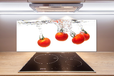 Panel de pared de cocina Tomates bajo el agua