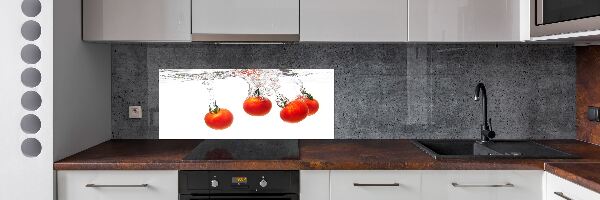 Panel de pared de cocina Tomates bajo el agua