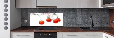 Panel de pared de cocina Tomates bajo el agua
