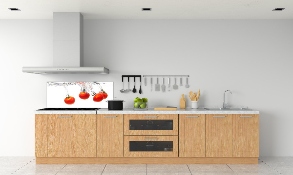 Panel de pared de cocina Tomates bajo el agua