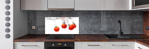 Panel de pared de cocina Tomates bajo el agua