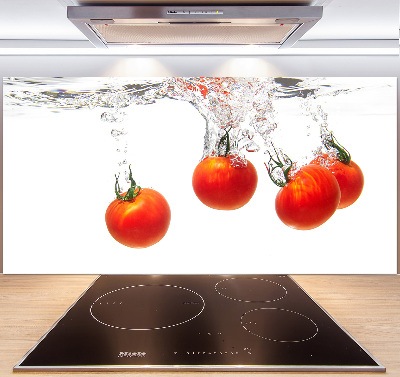 Panel de pared de cocina Tomates bajo el agua