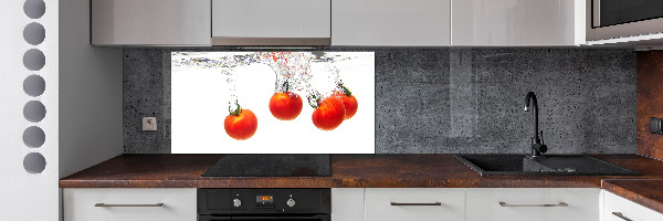 Panel de pared de cocina Tomates bajo el agua
