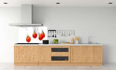 Panel de pared de cocina Tomates bajo el agua