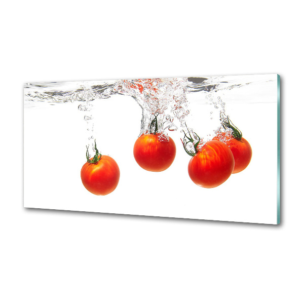 Panel de pared de cocina Tomates bajo el agua