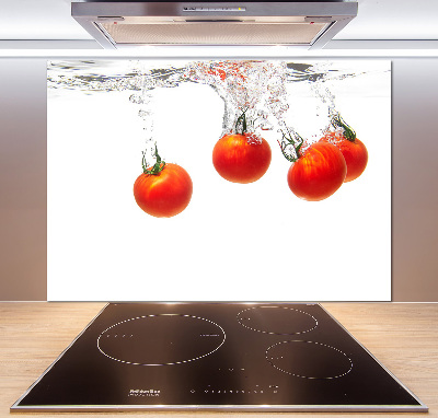 Panel de pared de cocina Tomates bajo el agua