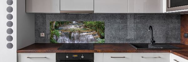 Panel de pared de cocina Cascada en el bosque