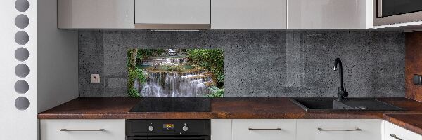 Panel de pared de cocina Cascada en el bosque