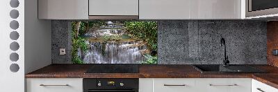 Panel de pared de cocina Cascada en el bosque
