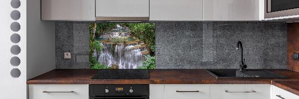 Panel de pared de cocina Cascada en el bosque