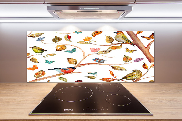 Salpicadero de cocina Pájaros y mariposas