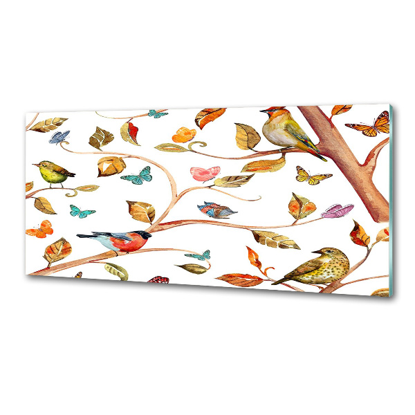 Salpicadero de cocina Pájaros y mariposas