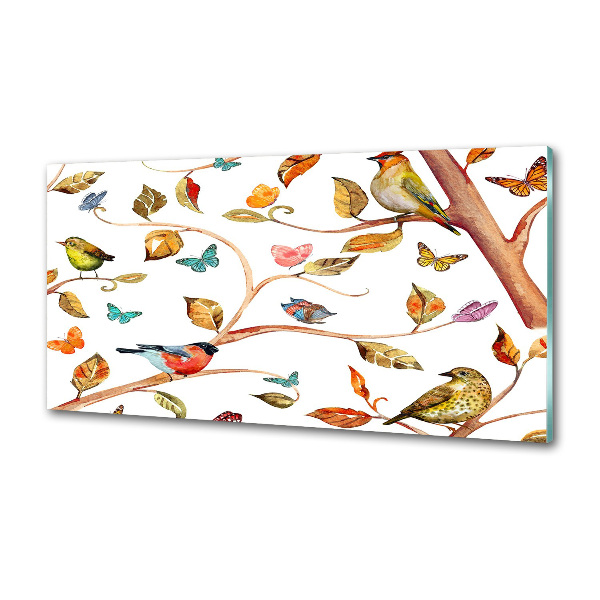 Salpicadero de cocina Pájaros y mariposas