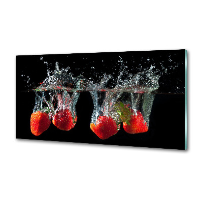 Panel para cocina Fresas bajo el agua