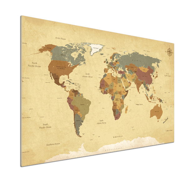 Salpicadero de cocina Mapa político