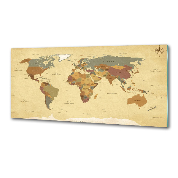 Salpicadero de cocina Mapa político