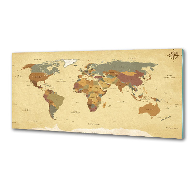 Salpicadero de cocina Mapa político