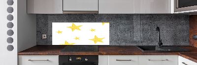 Panel de pared de cocina Estrellas amarillas