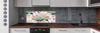 Salpicadero de cocina Patrón floral