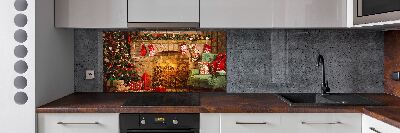 Panel para cocina decoraciones navideñas
