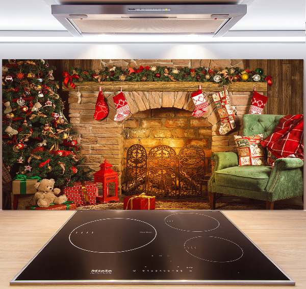 Panel para cocina decoraciones navideñas