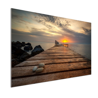 Panel antisalpicaduras Muelle de madera