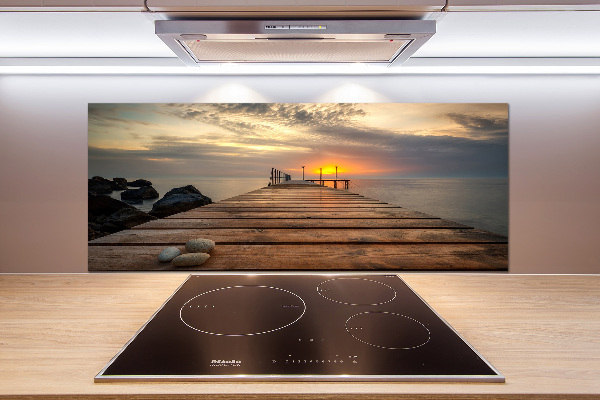 Panel antisalpicaduras Muelle de madera