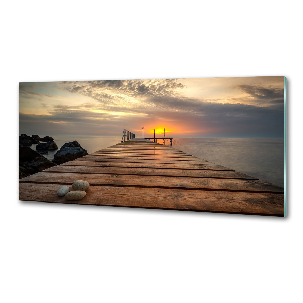 Panel antisalpicaduras Muelle de madera