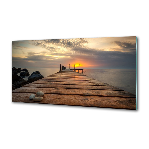 Panel antisalpicaduras Muelle de madera