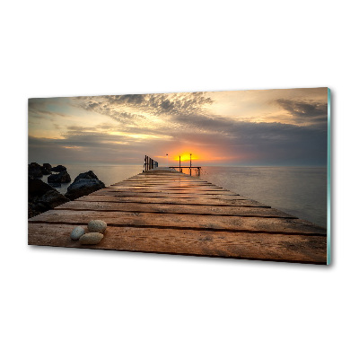 Panel antisalpicaduras Muelle de madera