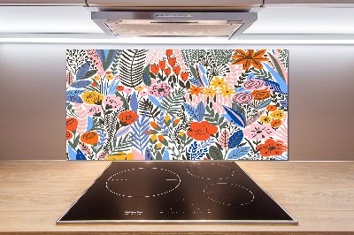 Panel de pared de cocina Patrón floral