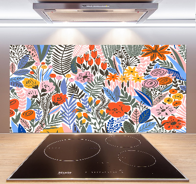 Panel de pared de cocina Patrón floral