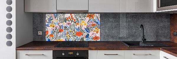 Panel de pared de cocina Patrón floral