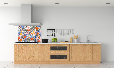 Panel de pared de cocina Patrón floral